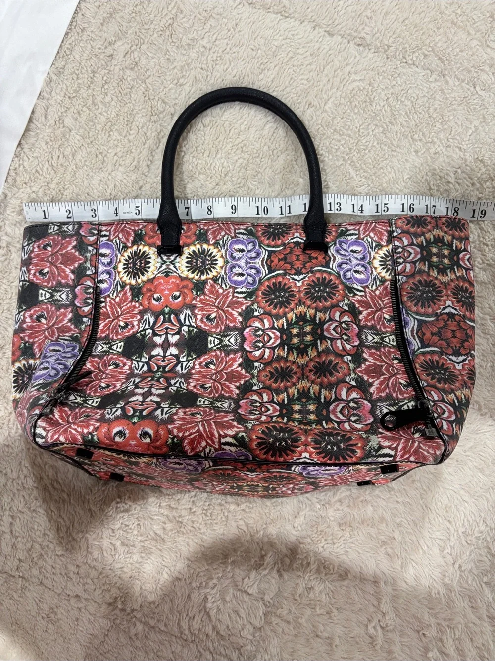 Rebecca Minnkoff Leather Floral Tote Bag